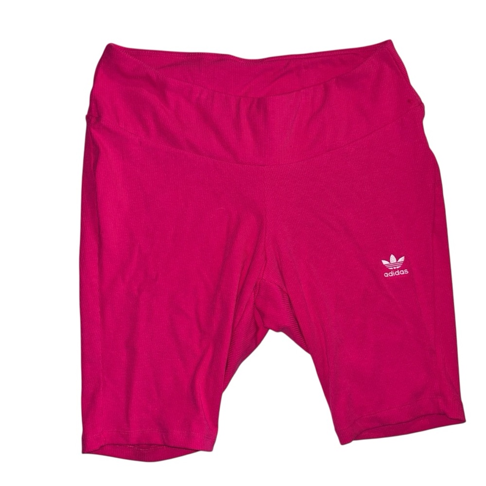 Adidas Originals Adicolor Essentials short tights in a pink or real magenta 2X